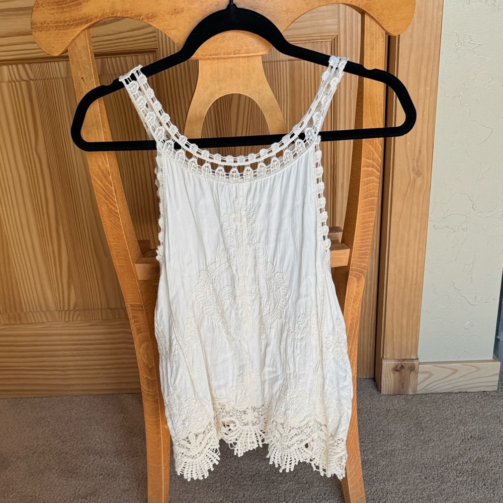 Ultra Pink Cream Crochet Women's Blouse